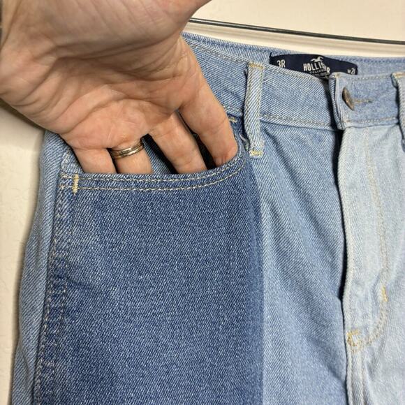 Hollister Patchwork Frayed Hem Ultra High Rise Mom Jean 26/27 (3R) - Picture 3 of 8